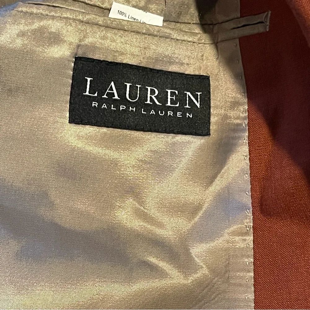 Polo Ralph‎ Lauren Black Label linen jacket mens size 46L pre-owned condition